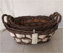Natural weaving willow flower basket for home decoration