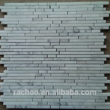 White strip bathroom decorate marble mosaic tile
