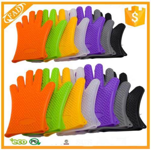Heat resistant silicone cooking gloves bbq silicone gloves