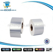 Self Adhesive Plastic PET label thermal silver PET label rolls custom label