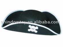 Carnival hat /Festvial hat /Party hat black pirate captain hat with skull