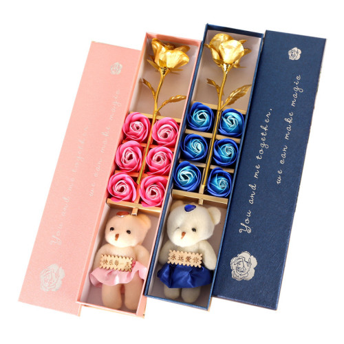 Long Box de Valentine Rose Bear Flower Packaging