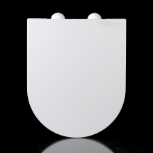 D Shaped Super Thin WC Toilet Seat Cover with Soft Close in Duroplast