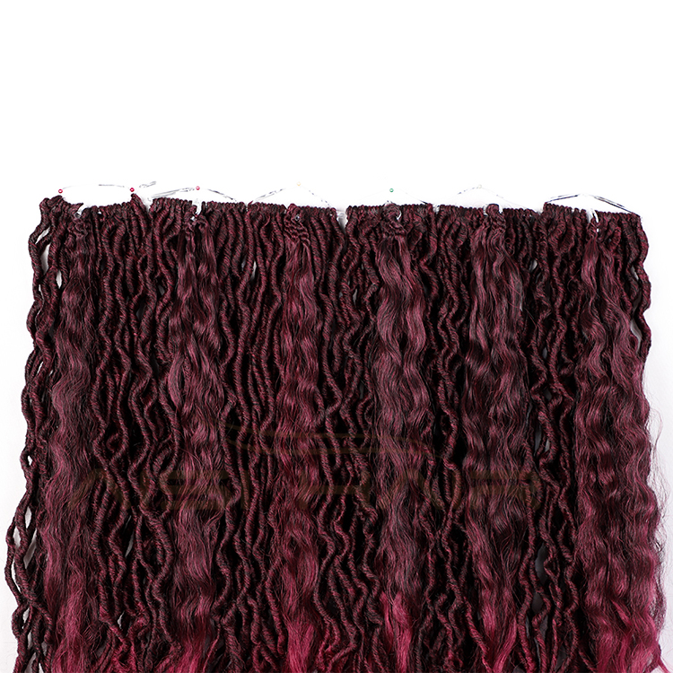 Aisi Hair Goddess Faux Locs Crochet Braids Hair Wine Red Faux Locks Synthetic Braids Hairpieces Extensions For Black Women