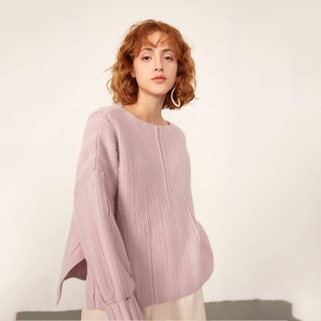 Custom Manufacturer 100% Wool Ladies' Autumn Fashion Knitted Sweaters