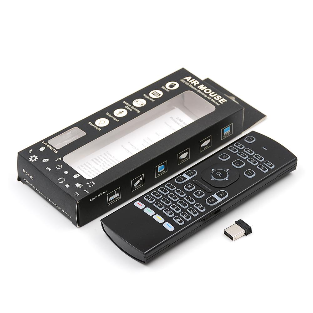wireless MX3 Voice android tv box universal remote control with backlit