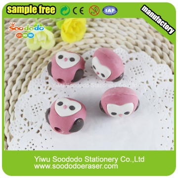 Pencil Topper Erasers Owl Shaped Eraser Cap