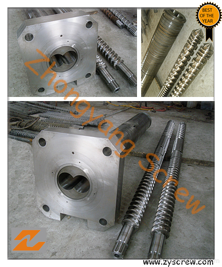 PVC-Verarbeitung parallele Doppelschnecke und Zylinder