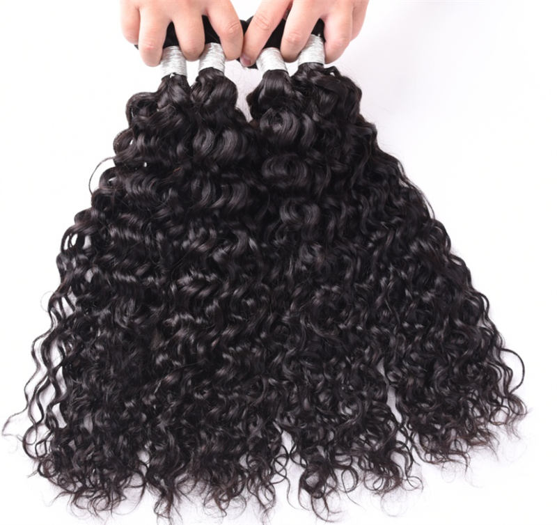 7A indiana Water Wave virgin hair Bundles Remy Human Hair Natural Color
