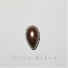 Wholesale 14-19mm Dark Coffee Raindrop Shell Pearls Beads