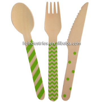 Assorted fork spoon wooden handle