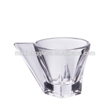 Clear glass coffee cups with handle