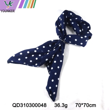 BLACK DOT PRINTING SATIN SCARF