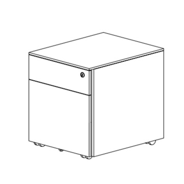 Aktenschrank aus Metall mit 2 Schubladen