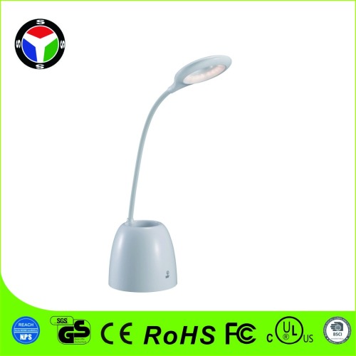 Portable Touch Sensor Reading Table Light Multifuction Rechargeable LED Desk Lamp With Pen Container
