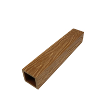 Capped 3D Wood Grain Pattern Outdoor WPC Timber Tubes