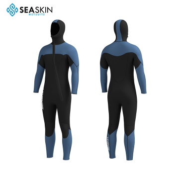 Seaskin Front Zip Hooded One Piece Diving Wetsuit