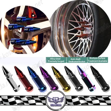 JDM steel lug nuts spikes, Auto wheel parts spike steel lug nuts, stainless steel spikes lug nuts