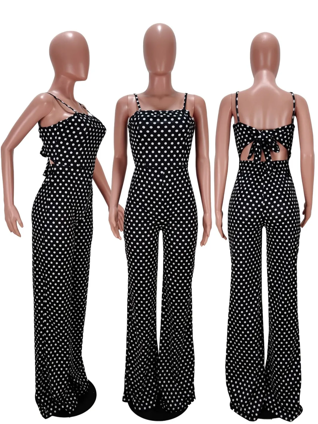 New Commodity Romper Women Polka Dots Elegant Jumpsuit Full Length One Shoulder Backless Womens Jumpsuits