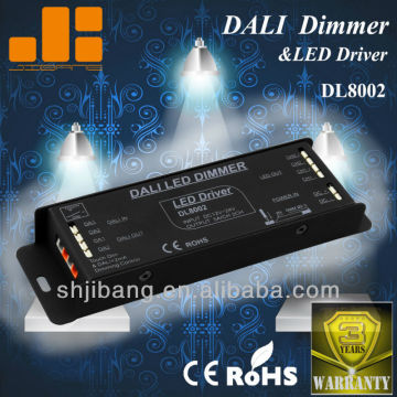 24V 2 Channels DALI LED dimmer DALI Power Supplier PWM DALI Driver Constant Voltage 240W DL8002