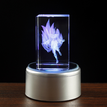 Custom Crystal 3D Laser Engraved League of Legends Ahri Figure Glass Cube