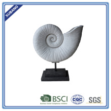 Poly resin Seashell with base decor figurine