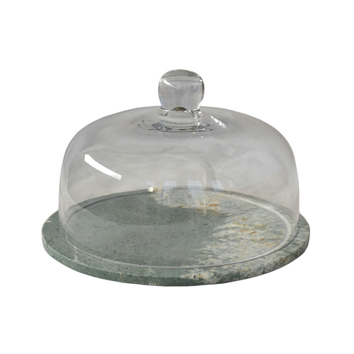 GLAS DOME &amp; MARBLE PLATE