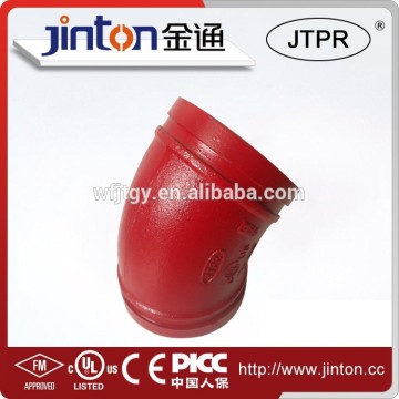 UL approved pipe connectors 45 degree elbow fittings