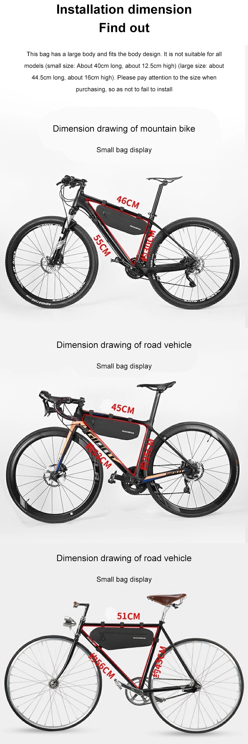 Direct Sale Waterproof Bicycle Bag Large Capacity Mountain Bike Black Bicycle Accessories