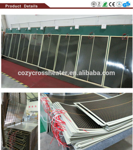 infrared floor heating film with CE ROHS , 3rd largest manufacture for far infrared carbon crystal heating panels