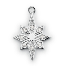 Renfook wholesale silver flower charm jewelry accessory for DIY