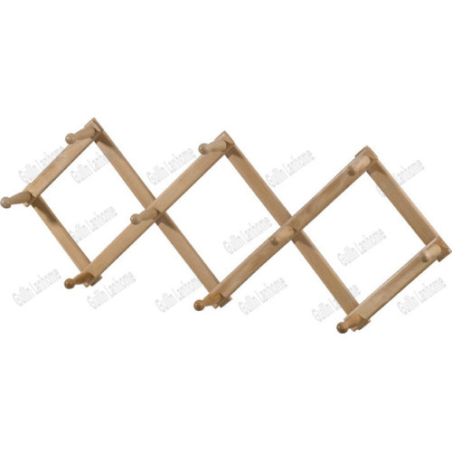 Expandable Peg Rack Wooden Wall Mount Hanger