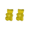 Charm de oso de goma de resina transparente de 13 mm para llavero Charm Hair Bow Center Slime Charms