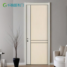 Lacquer free wooden door with simple texture