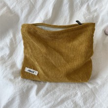 Customized Luxury Zipper Canvas Cotton Makeup Storage Bag