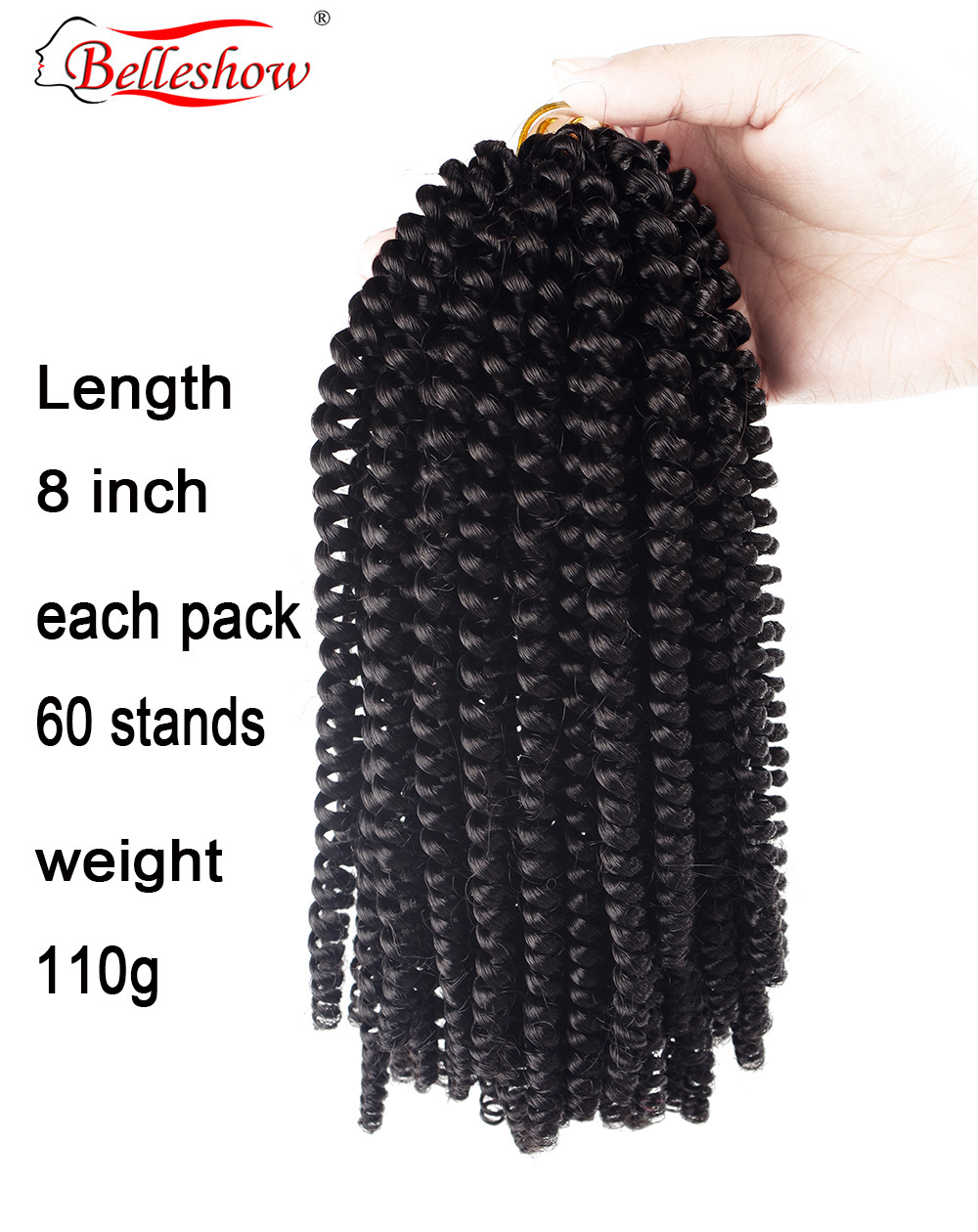 Hot sell 8'  spring twist  wholesale Braiding hair  Short Senegalese Twist Crochet Braids  Small Crochet Braids