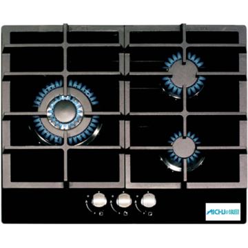 Gas Hob With Glass Top 3 Burner