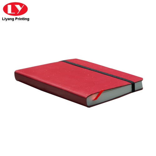 Pocket Red PU Cover Notebook de couro