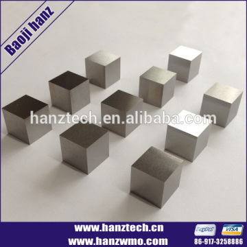 Bright tungsten nickel iron alloy cube