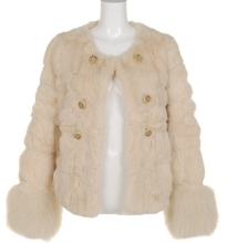 YR160 Real Rex Rabbit Fur Jacket/ Women Rex Rabbit and Fox Belly Fur Garments