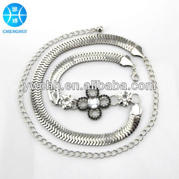 2014 fashion silver women's waist chain chain belt for women waist belts