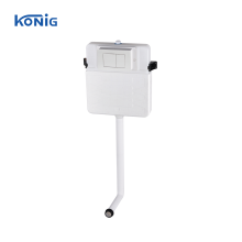 In-Wall Slim Plastic Dual Flush Toilet Tank 601C for Squatting Pan