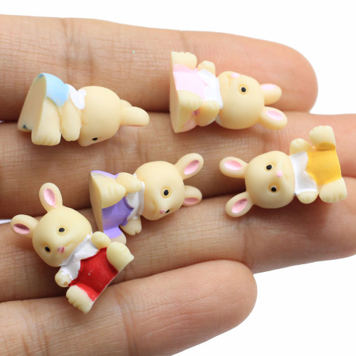 Wholesale 20mm Rabbit Resin Charms Kawaii Cabochons Flat Back 3D Resin Decorations