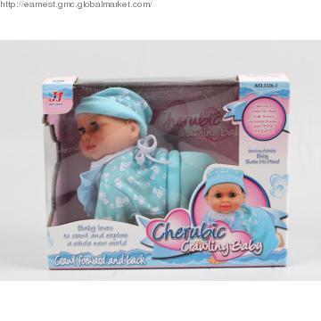 B/O Crawling Doll W/Music