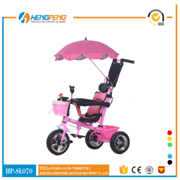 EVA tyre girl style baby tricycles with basket