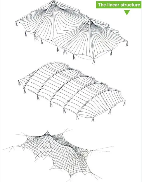 Car Parking Tensile Fabric PTFE Architectural Membrane