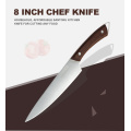 8 INCH CHEF KNIFE with WOOD HANDLE