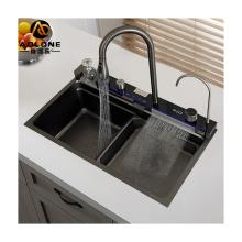 Dragon Whale Fly Rain Luxury Kitchen Sink with Waterfall Temperature Display and Cup Washer