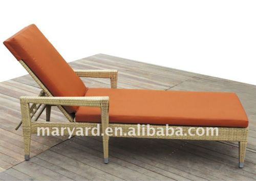 Rattan aluminum outdoor Beach lounge chair