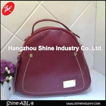 Leather handbag lady/elegant real leather bag/fashion leather hand bag